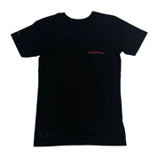 Chrome Hearts Tonal Horseshoe Red Scroll Logo T-Shirt Black