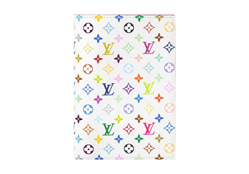 Louis Vuitton x Takashi Murakami Passport Cover White Multicolored