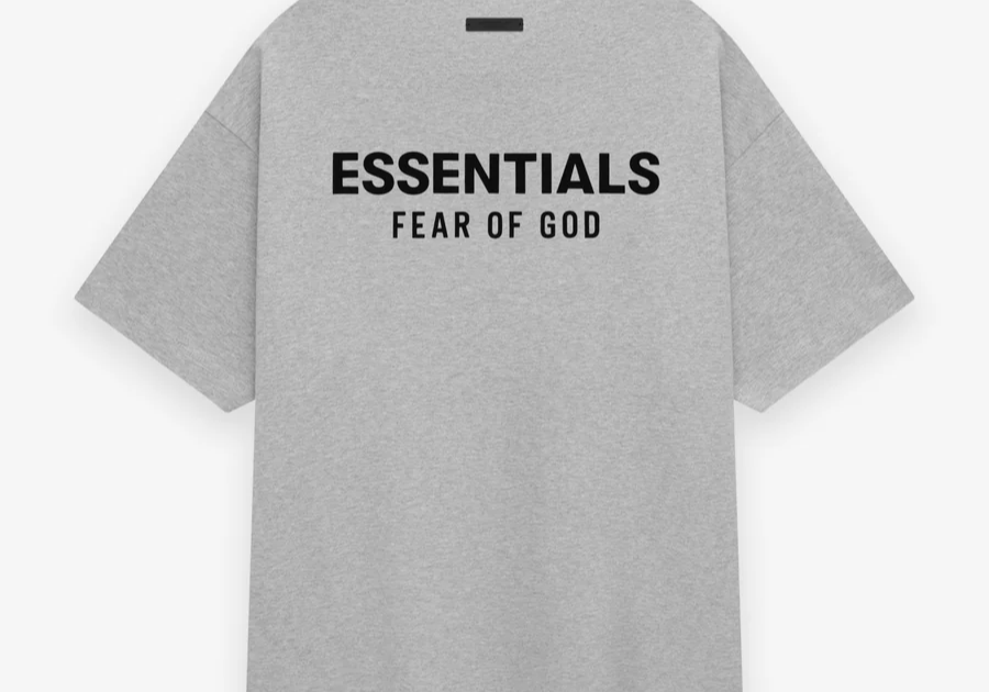 Fear of God Essentials Jersey Crewneck T-Shirt Light Heather Grey (FW24)