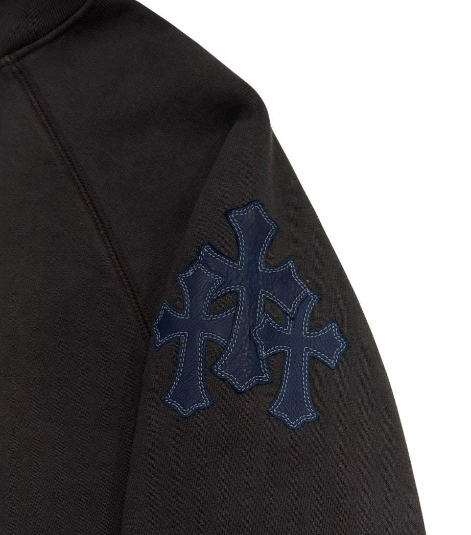 Chrome Hearts Paper Jam Triple Cross Navy Patch Pullover - Worn Once Size L