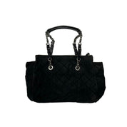 Prada Tessuto Metallo Quilted Black Synthetic Shoulder Bag - Pre-Owned