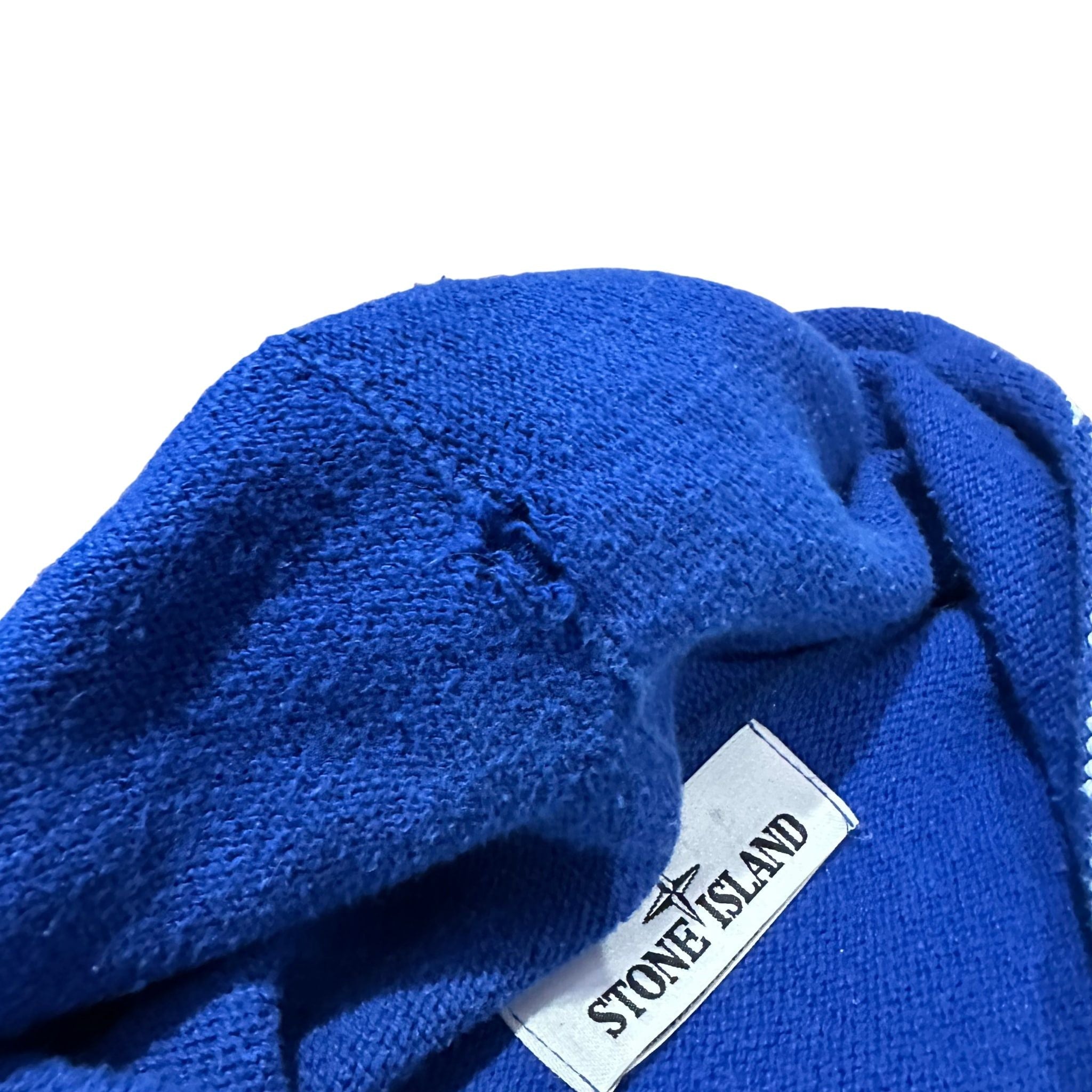 Stone Island SS14 Striped Knitted Hoodie Blue/White (Preowned Size XL, Fits L) - Pre-Owned