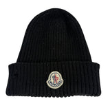 Moncler Ribbed-Knit Wool Beanie Black - Pre Owned