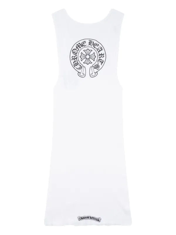 Chrome Hearts Horseshoe Logo Rib Tank Top White