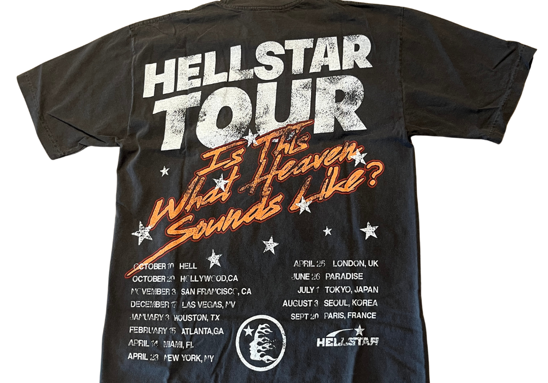 Hellstar Studios Biker Tour Tee Washed Black (OVERSEAS EXCLUSIVE)