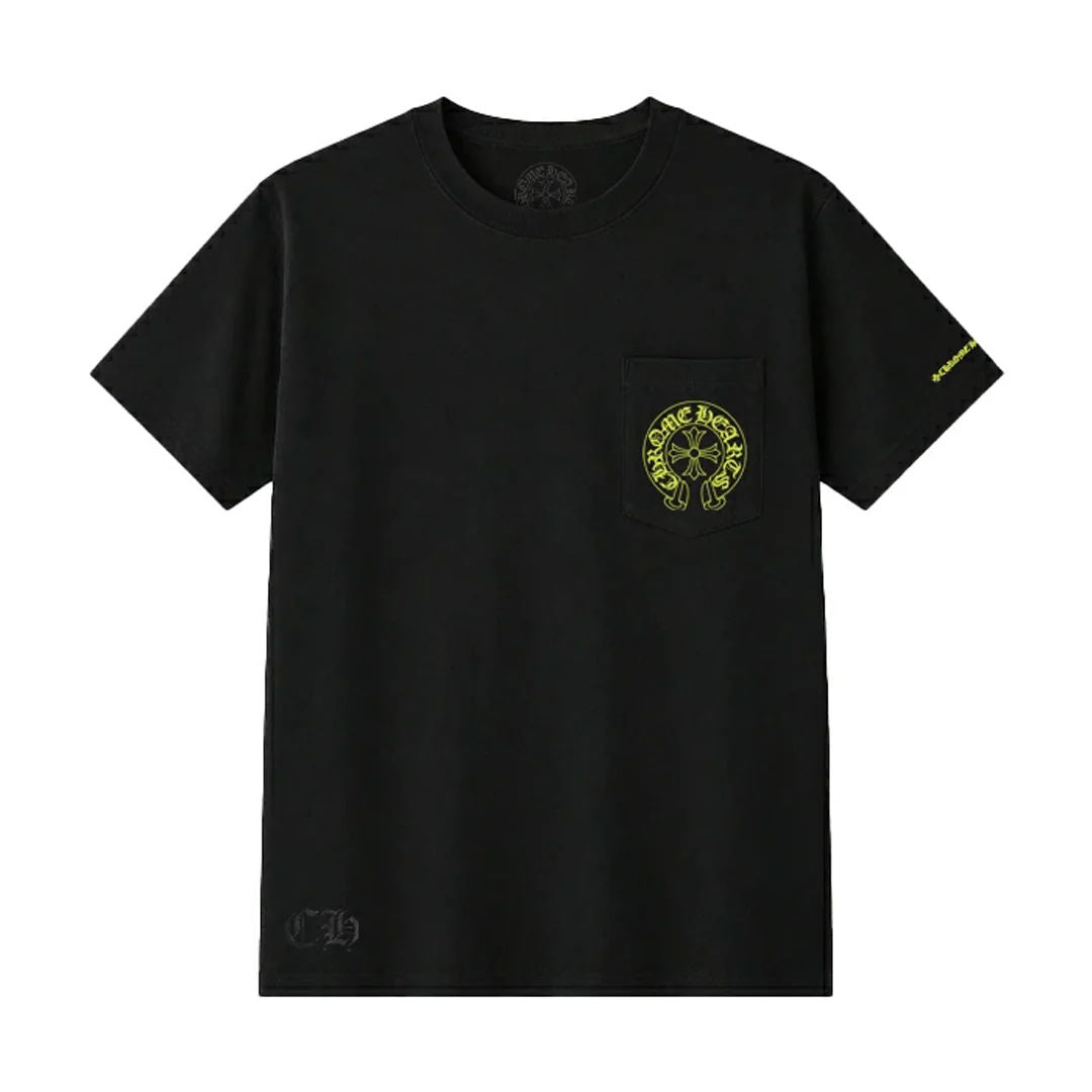 Chrome Hearts Neon Green Horseshoe T-Shirt Black – Utopia