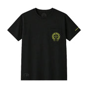 Chrome Hearts Neon Green Horseshoe T-Shirt Black