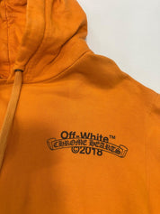 OFF-WHITE x Chrome Hearts 2018 Hoodie Orange/Black - Lightly Pre-Owned Size M