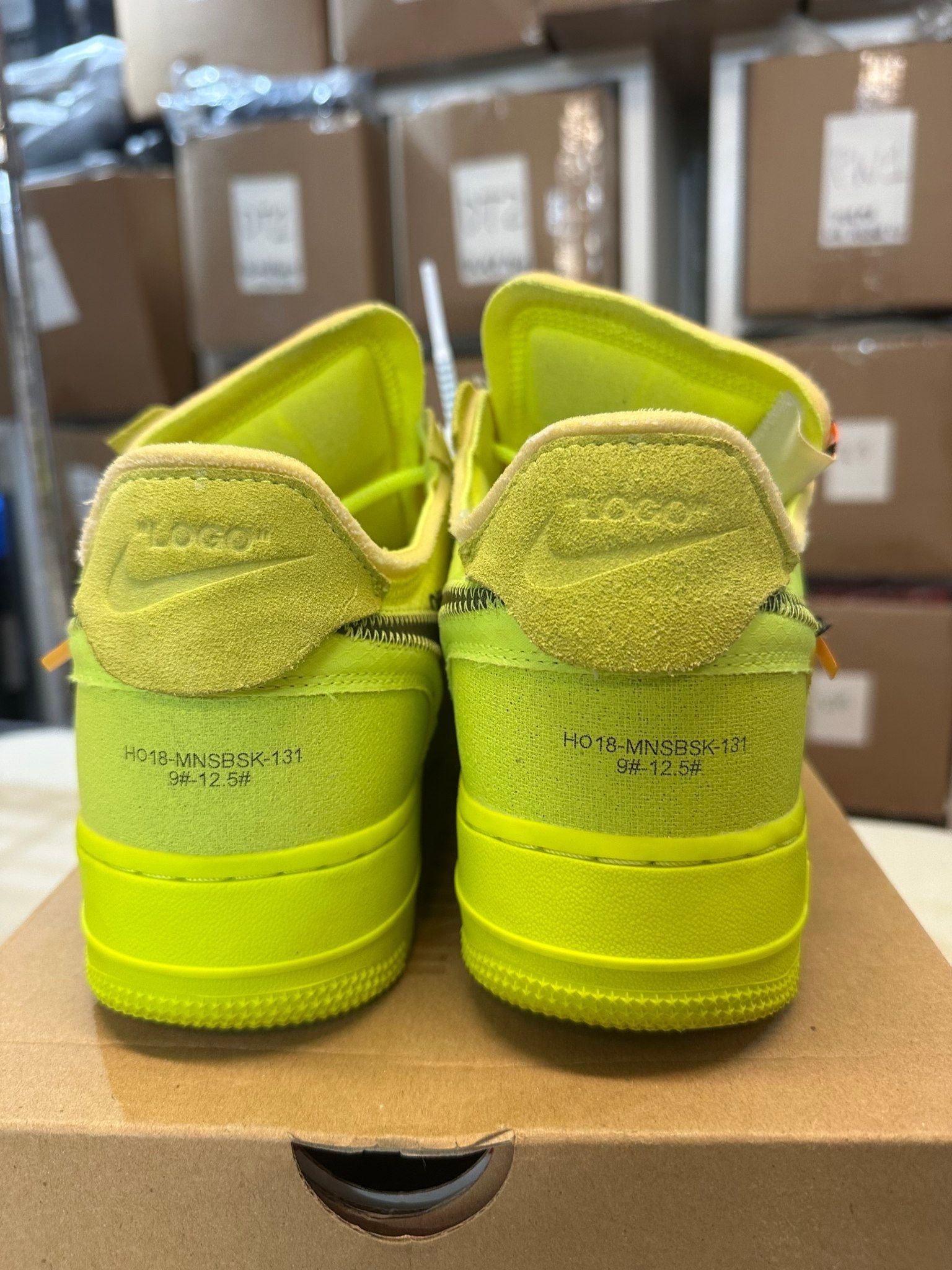 Nike Air Force 1 Low Off-White Volt - Pre-Owned Size 10.5