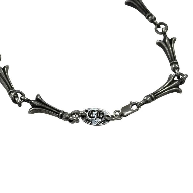 Chrome Hearts Mini Crosstail Link Rosary Necklace (15.5 Inches) - Lightly Used