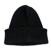 Moncler Ribbed-Knit Wool Beanie Black - Pre Owned