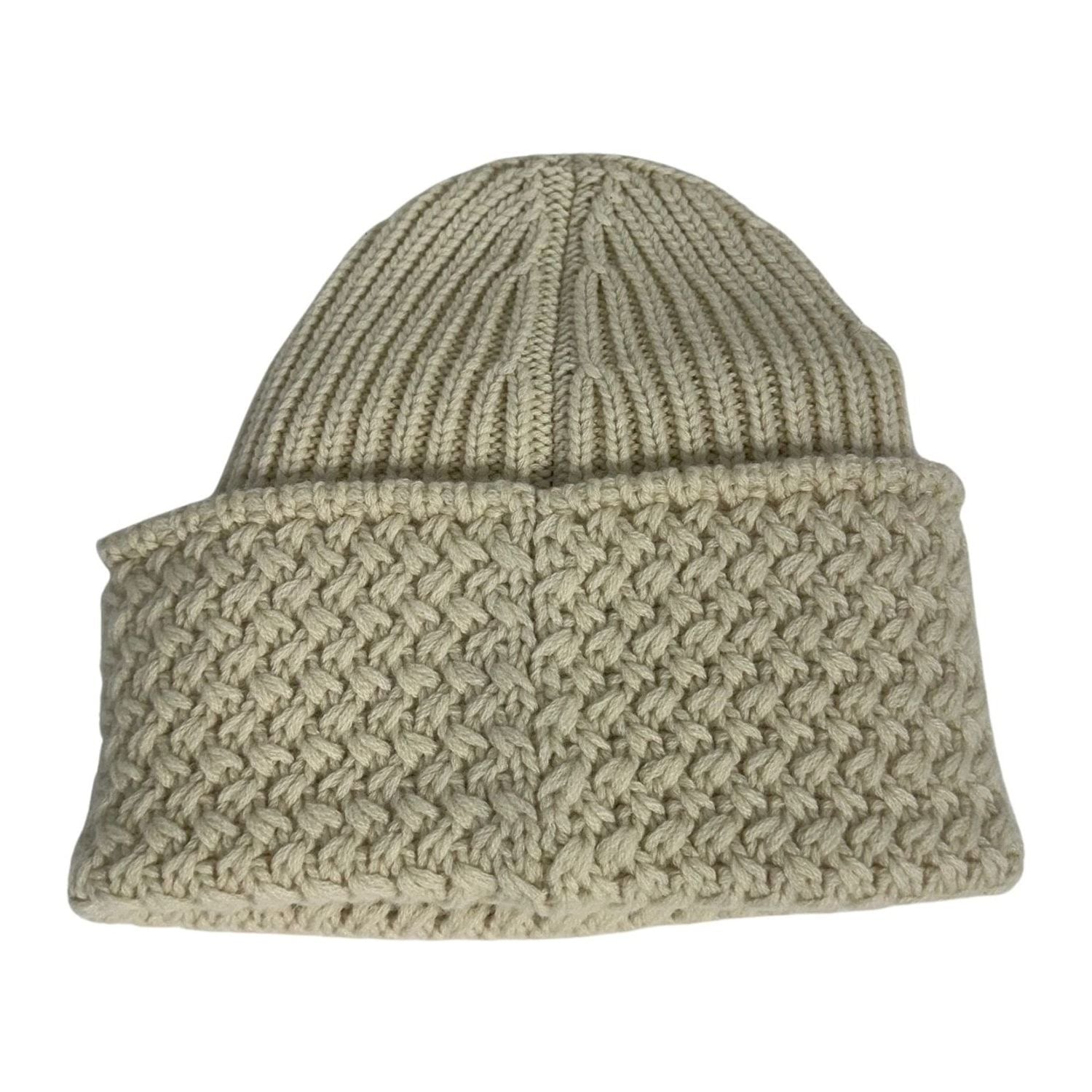Chanel Knit CC Logo Cashmere Hope Beanie White/Black