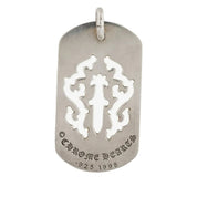 Chrome Hearts Cut Out Cross Dog Tag With 30 inch Ball Chain