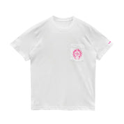 Chrome Hearts Pink Horseshoe Logo Tee White