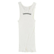 Chrome Hearts Neck Logo Rib Tank Top White