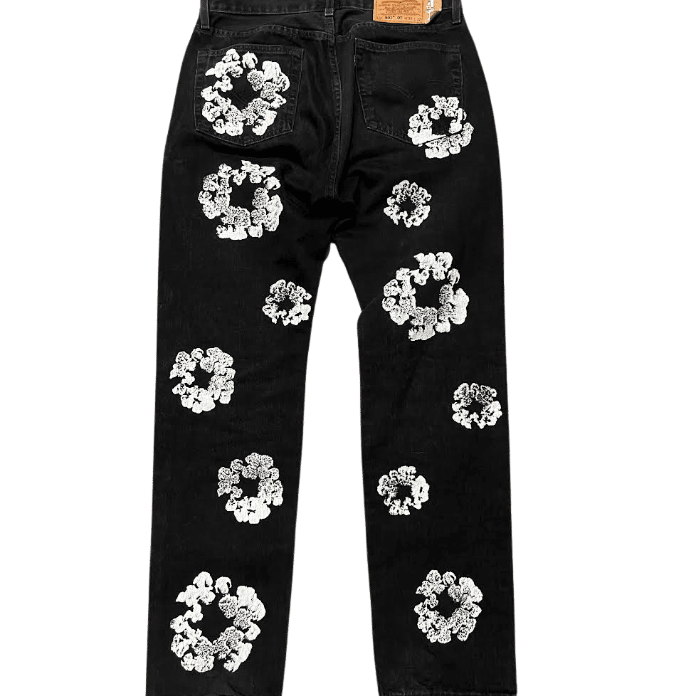 Denim Tears x Levi's Cotton Wreath Jean Black, pre-owned, size 28 – photo 1 of 2