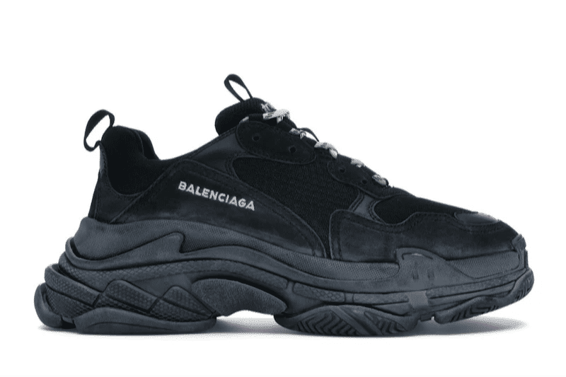 Balenciaga Triple S Sneaker Triple Black - Pre-Owned Size 8 (No original box)