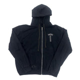 Chrome Hearts T-Bar Shoulder Logo Zip-Up Hoodie Black - Pre-Owned Size M