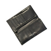 Bape Embossed Camo Silver Ape Head Black Long Wallet (Preowned) - Pre-Owned