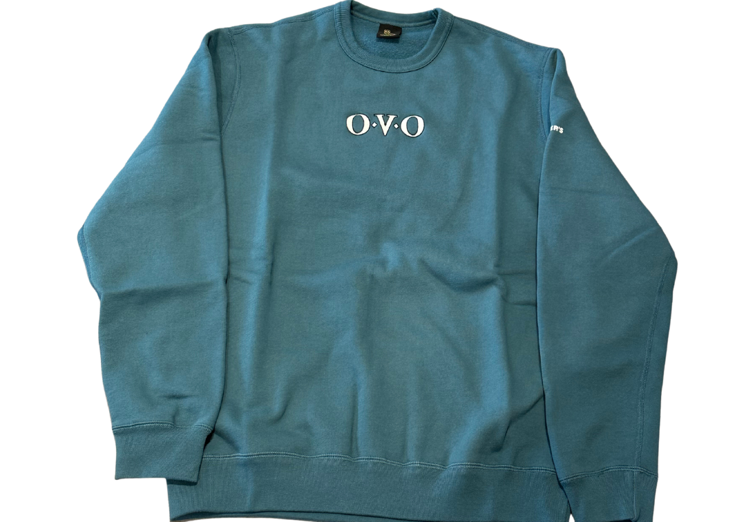 Ovo Embroidered "Ovo" Crewneck Teal