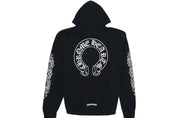 Chrome Hearts Horseshoe Floral Pullover Hoodie Black