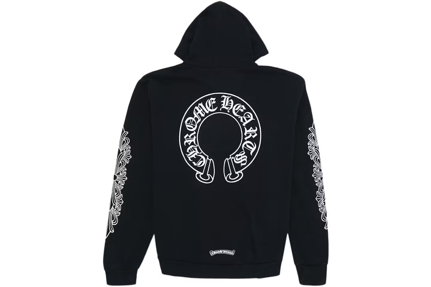 Chrome Hearts Horseshoe Floral Pullover Hoodie Black