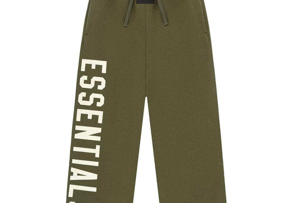 Fear of God Essentials Kids Fleece Relaxed Sweatpants (FW24) Military