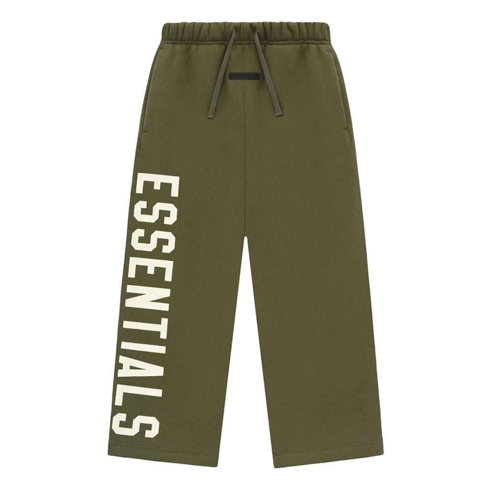 Fear of God Essentials Kids Fleece Relaxed Sweatpants (FW24) Military