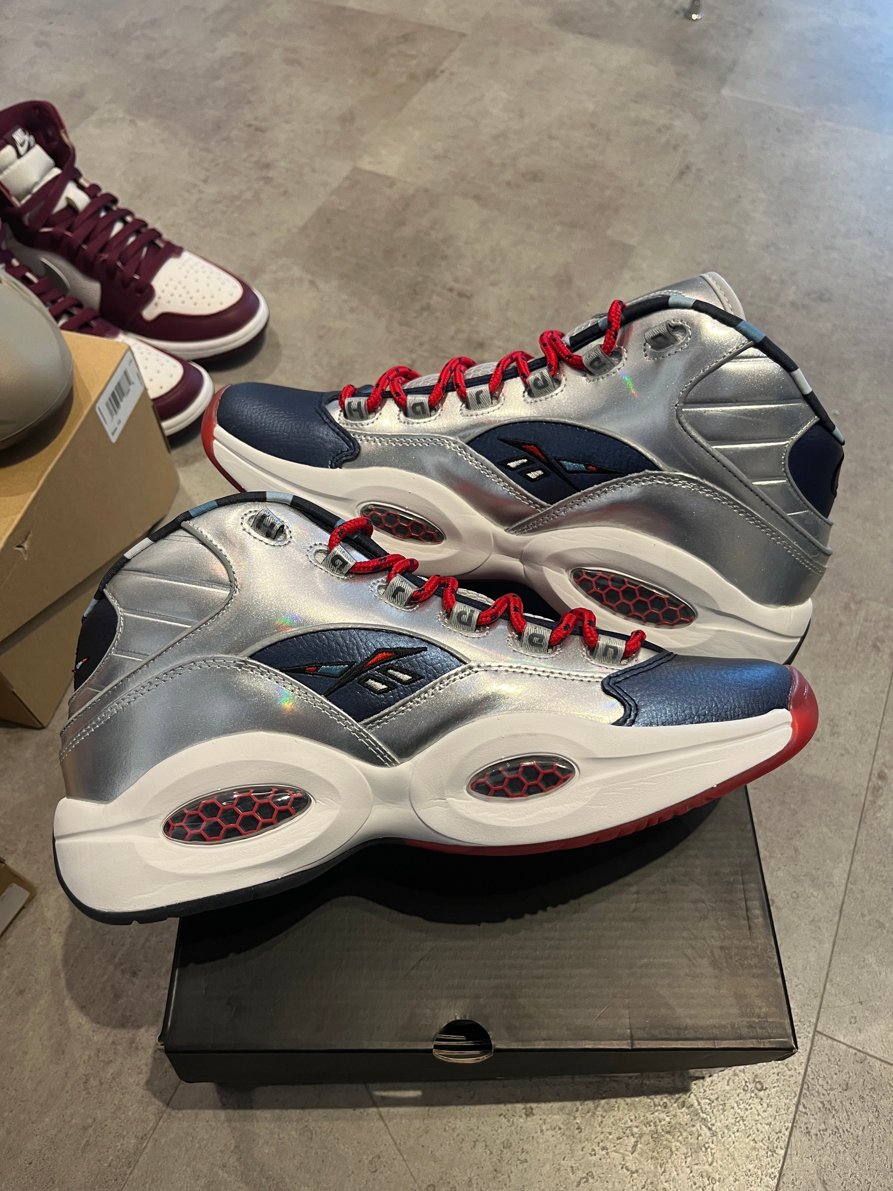 Reebok Question Mid Iverson X Harden Silver Cross-Over (Preowned)