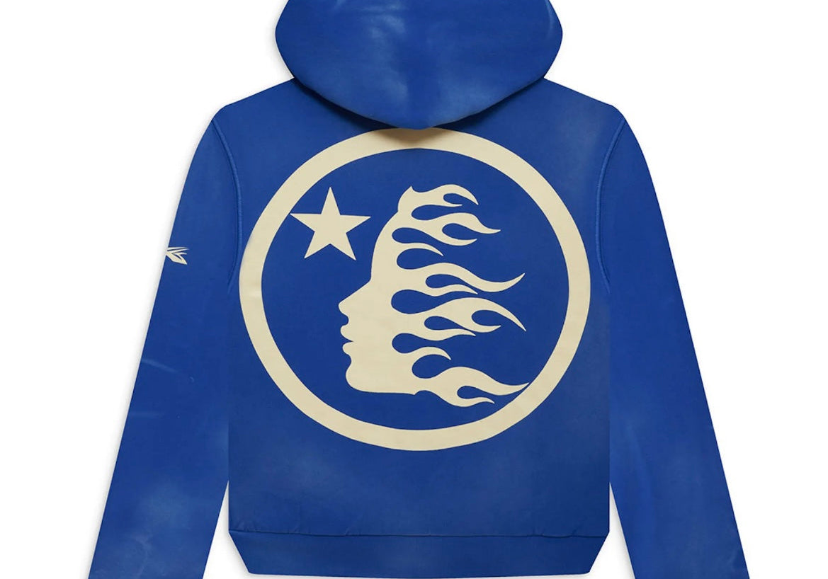 Hellstar Studios No Guts No Glory! Hoodie Washed Blue