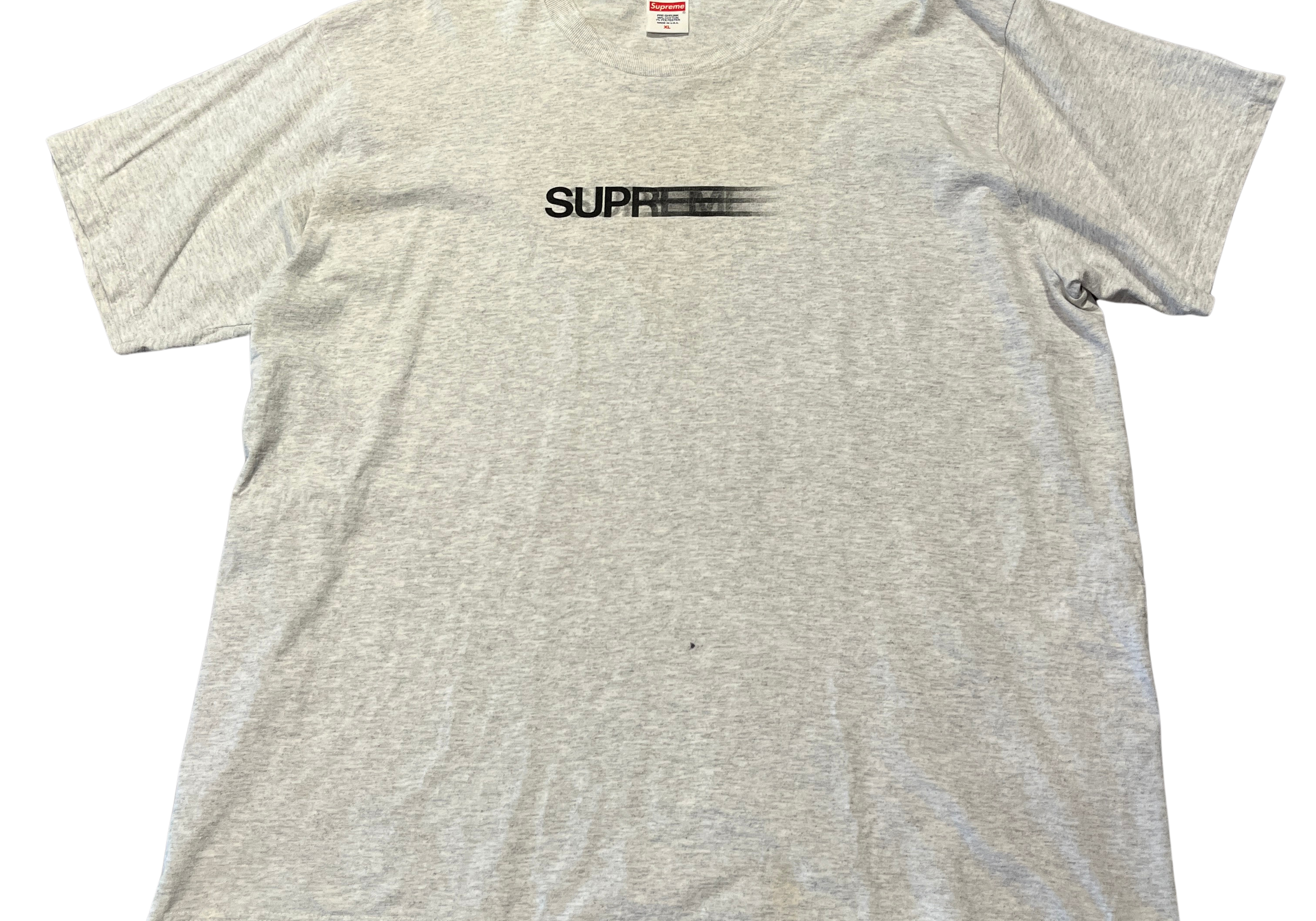 Supreme Motion Logo Tee Heather Grey (SS16) (Preowned)