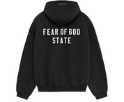 Fear of God Essentials Heavy Fleece Full Zip Hoodie Black (FW24)