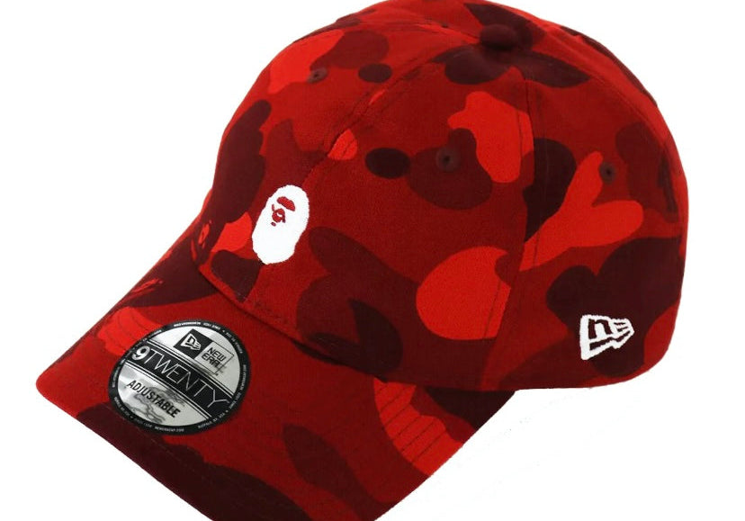 Bape New Era Color Camo Ape Head 9Twenty Cap Red