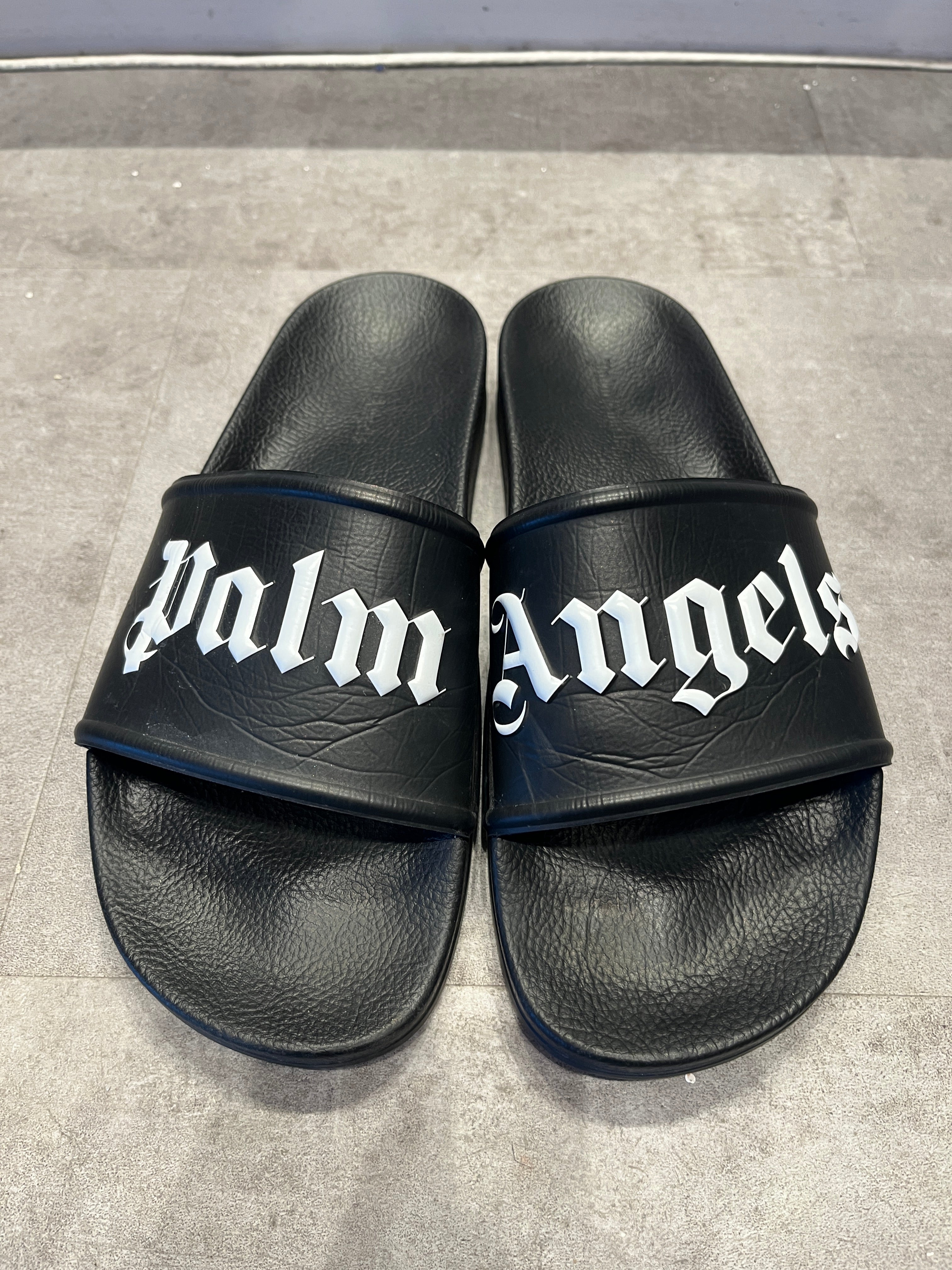 Palm Angels Pool Slides Black (Preowned Size 11)