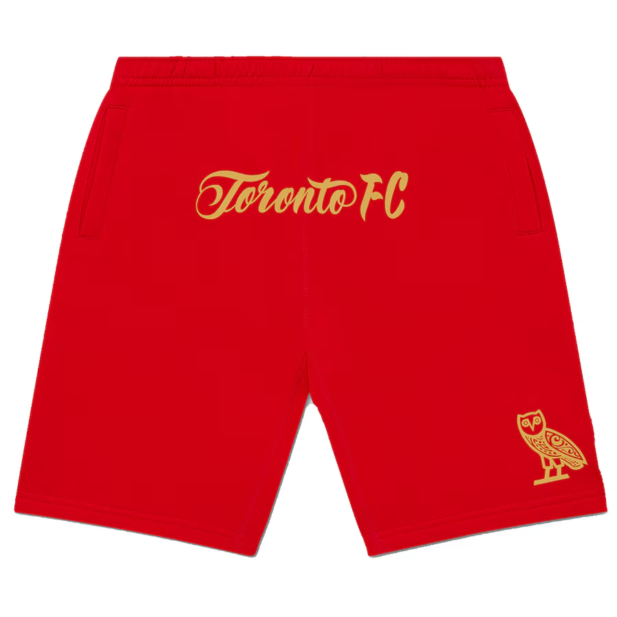 OVO x Toronto FC x Mister Cartoon Sweat Shorts Red