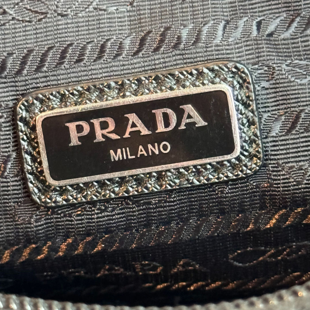 Prada Tessuto Nylon Saffiano Patch Camouflage Pouch - Pre-Owned