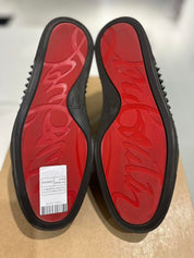 Christian Louboutin Louis Flat Veau Velour High-Top Brown - Pre-Owned Size 9