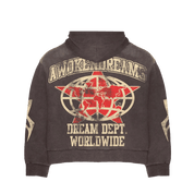 Awoken Dreams V4 Varsity Zip-Up Hoodie Brown