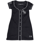 Chrome Hearts CH Logo Mesh Button Up Baseball Jersey Dress