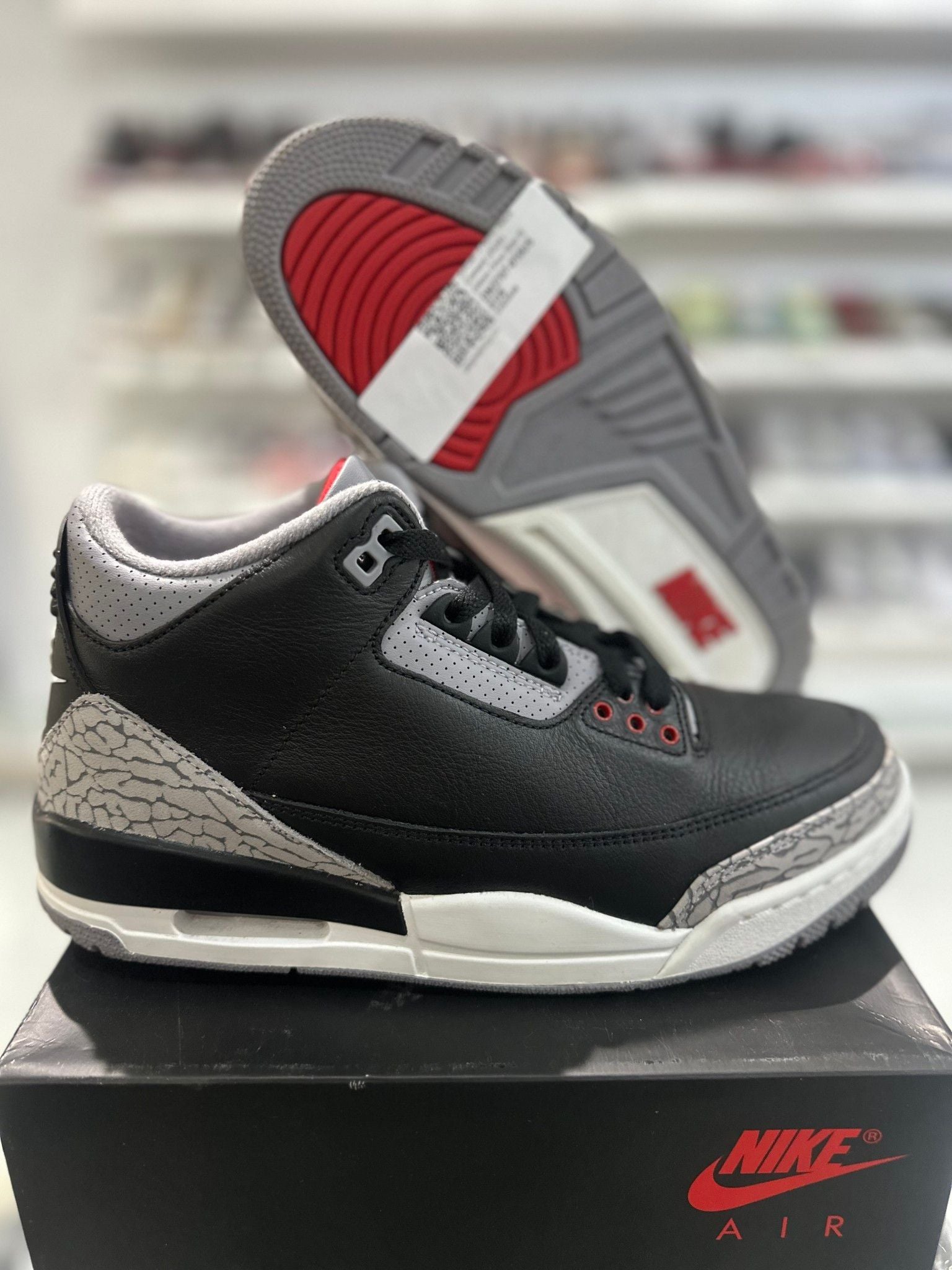 Jordan 3 Retro Black Cement (2024) - Pre-Owned Size 8 (Worn Once)