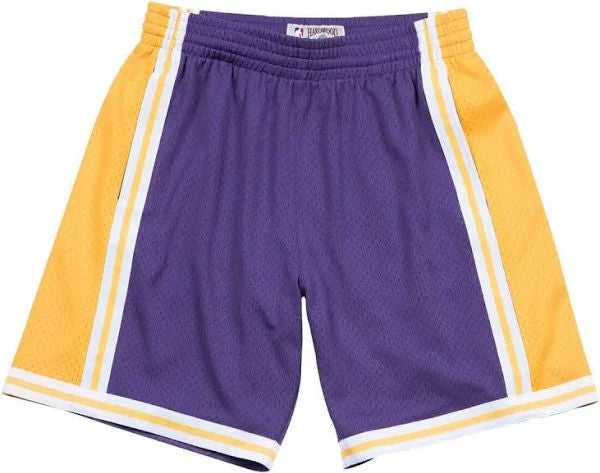 Mitchell & Ness Los Angeles Lakers Purple 1984-85 Hardwood Classics Swingman Shorts