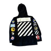 Off-White Patches Zip-Up Hoodie Black - Pre-Owned Size M