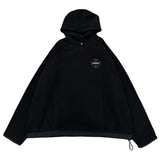 Chrome Hearts Leather Plus Cross Scroll Fleece Pullover Hoodie Black