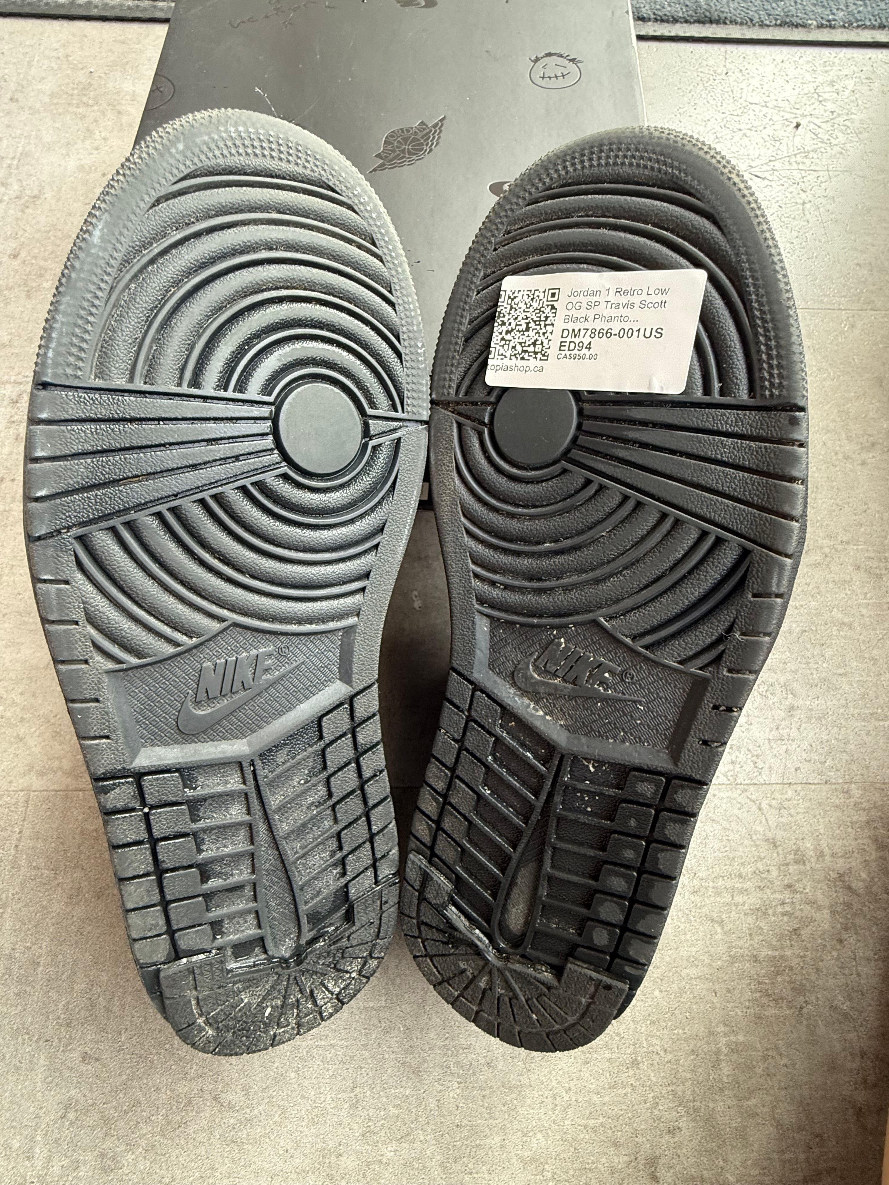 Jordan 1 Retro Low OG SP Travis Scott Black Phantom - Pre-Owned Size 9