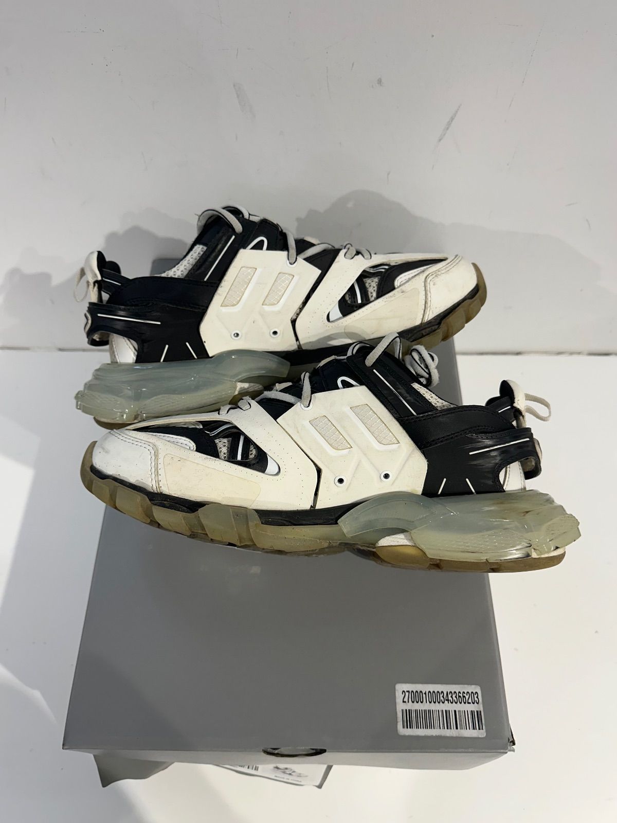 Balenciaga Track Sneaker Clear Sole White Black, pre-owned, US Men's 8 – photo 5 of 6