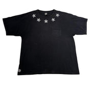 Vintage Chrome Hearts Neck Star Logo T-Shirt Black - Pre-Owned Size XXL
