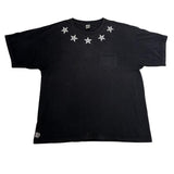 Vintage Chrome Hearts Neck Star Logo T-Shirt Black - Pre-Owned Size XXL