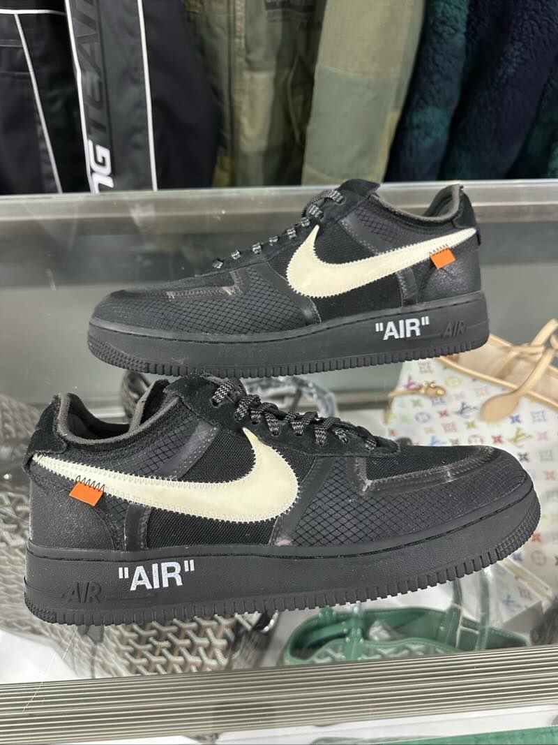 Nike Air Force 1 Low Off-White Black White - Pre-Owned Size 10.5 (No original box)
