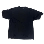 Balenciaga Distressed Caps Logo T-Shirt Tonal Black - Lightly Pre-Owned Size M