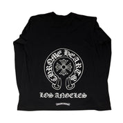 Chrome Hearts Floral Horseshoe Logo Los Angeles Exclusive L/S T-Shirt Black (Preowned Size XXL) - Pre-Owned